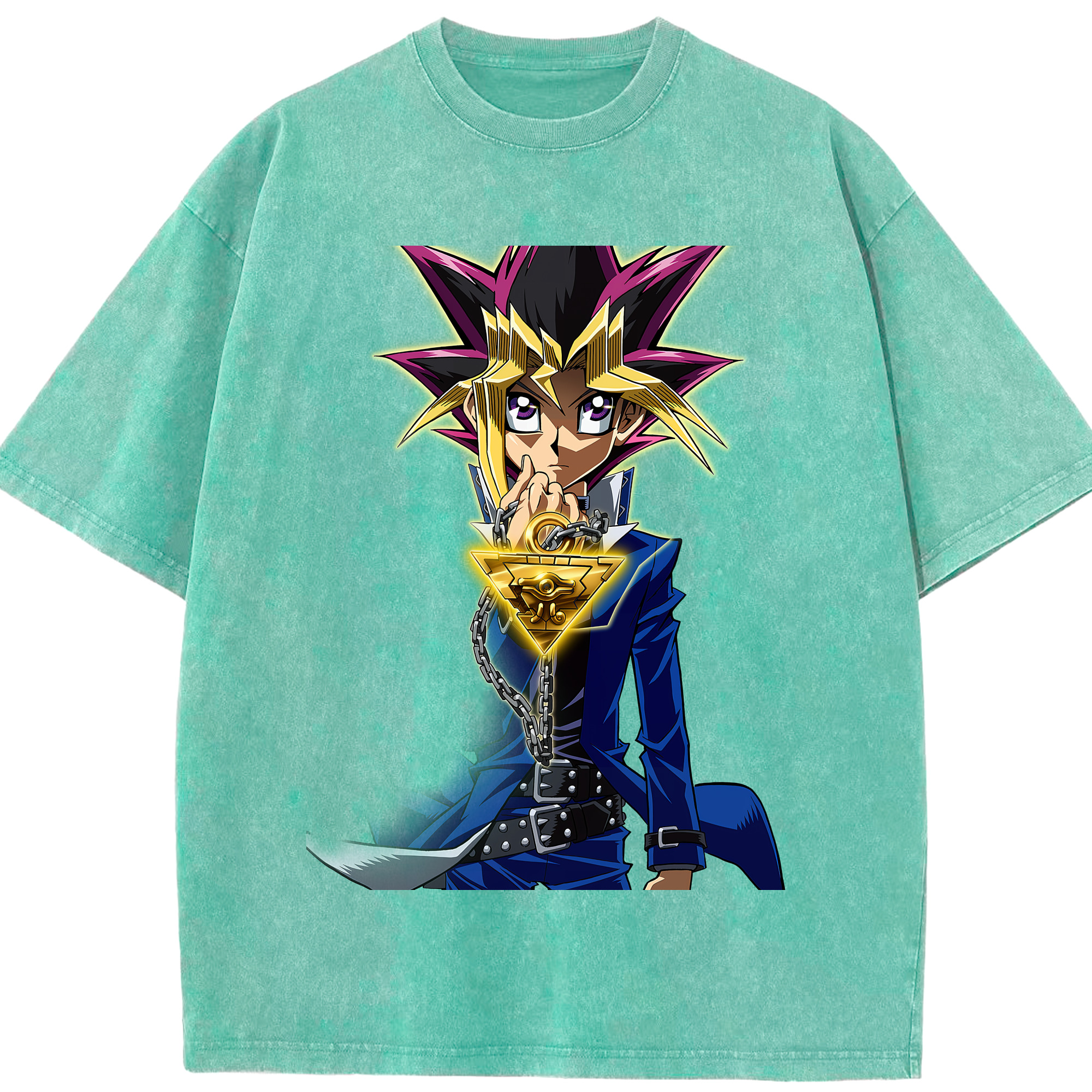 （画像用） 遊☆戯☆王 Yu-Gi-Oh! 綿100% ヴィンテージ風 半袖Tシャツ（フロントプリント）